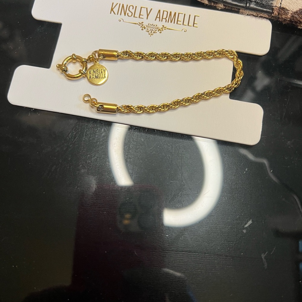 Kinsley Armelle Gold Rope Bracelet